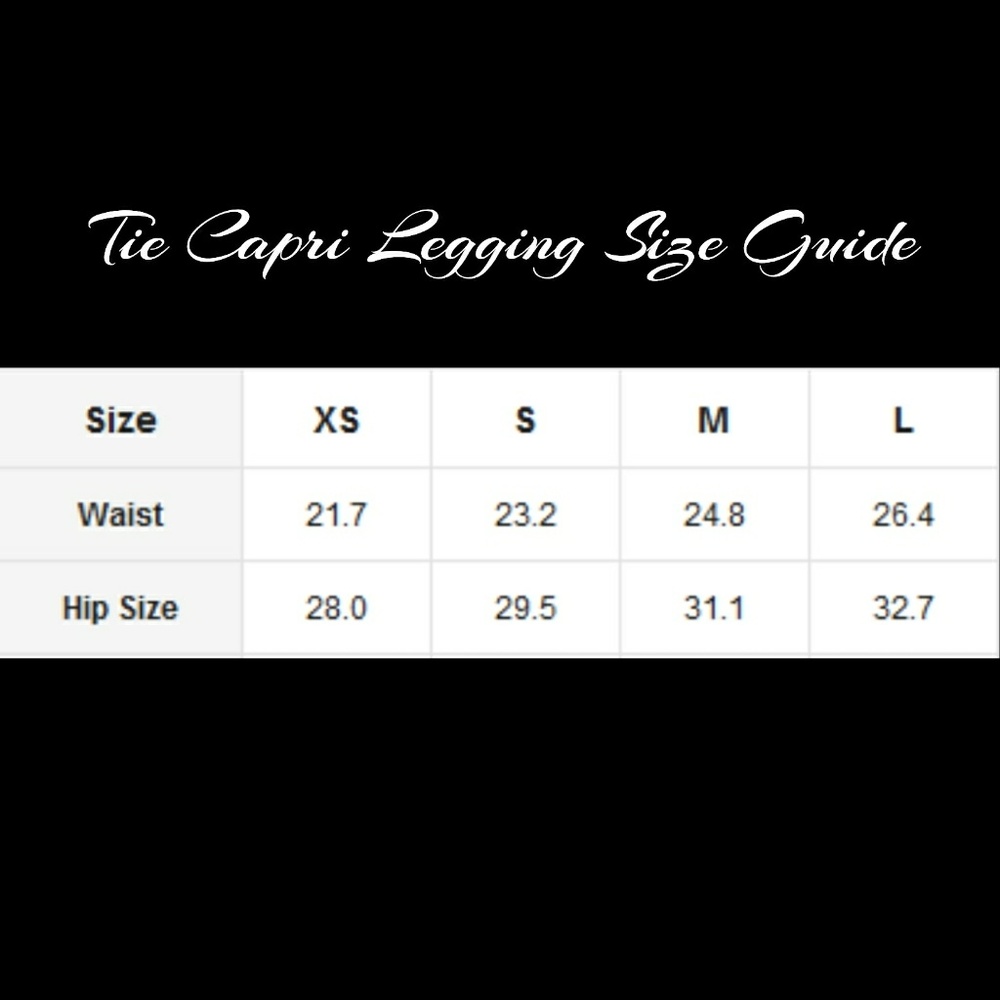 Bottom Tie Capri Yoga/ Workout Leggings - Picture 5 of 6